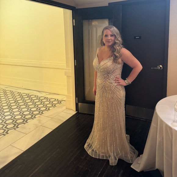 Ladivine by Cinderella Divine embellished gown CD990 - Picture 2 of 4